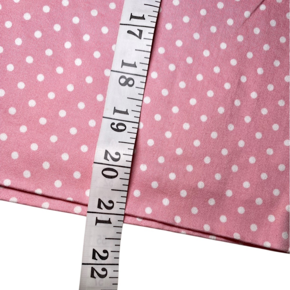Retro Pink & White Polka Dot High-Waisted Pencil Skirt | Y2K Barbiecore Pin-Up - Picture 11 of 15